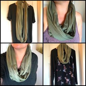 Cotton Green Infinity Scarf
